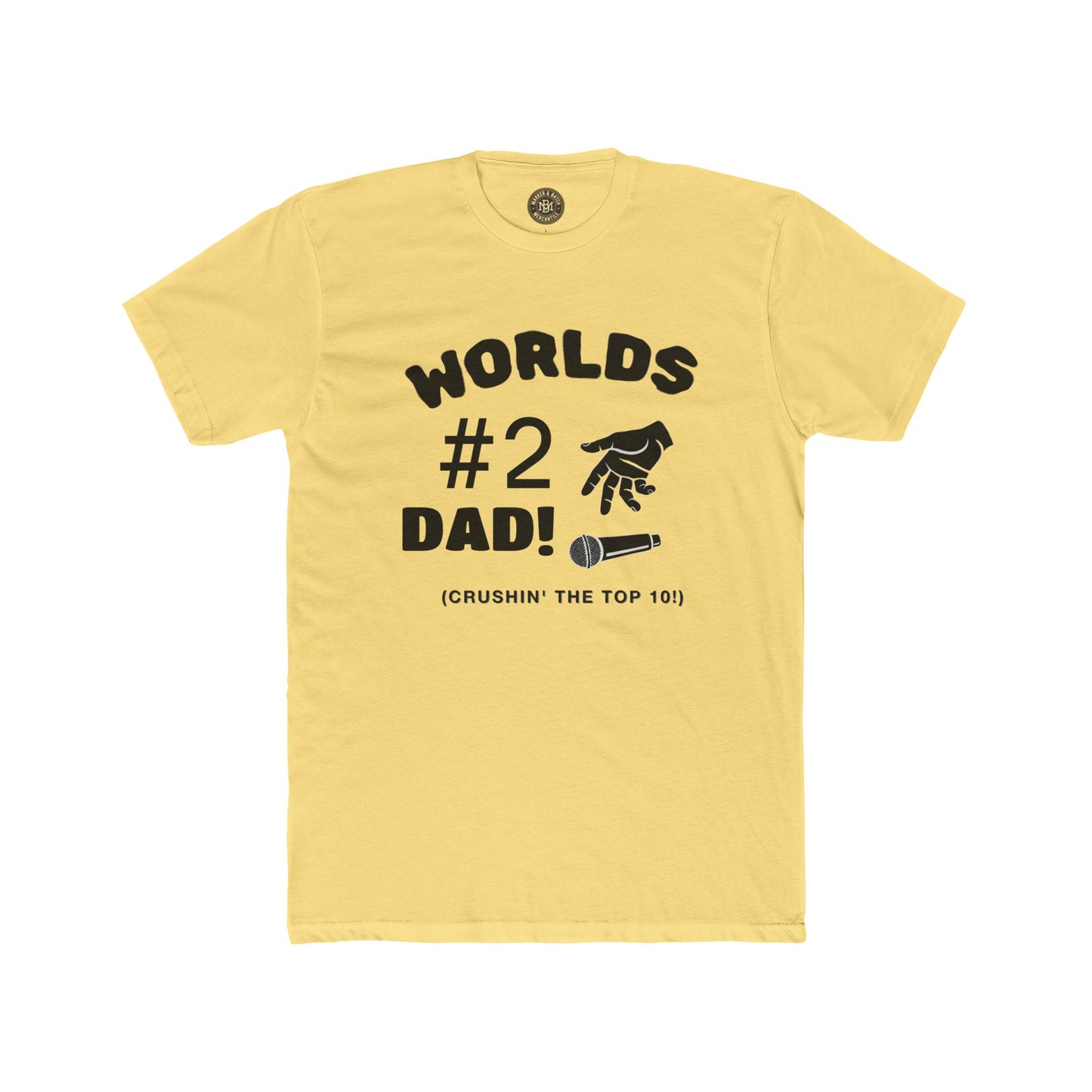 World's #2 Dad Cotton Crew Tee - Perfect Father's Day Gift!