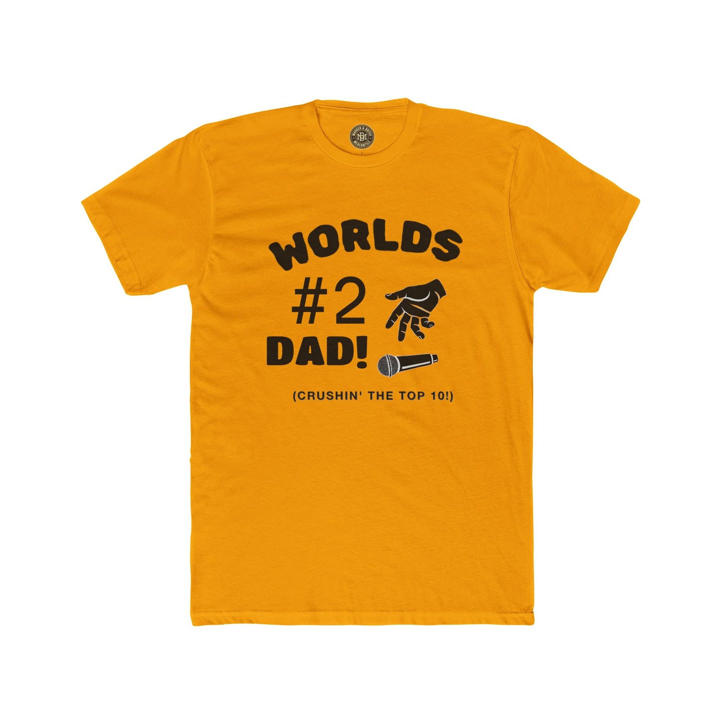 World's #2 Dad Cotton Crew Tee - Perfect Father's Day Gift!