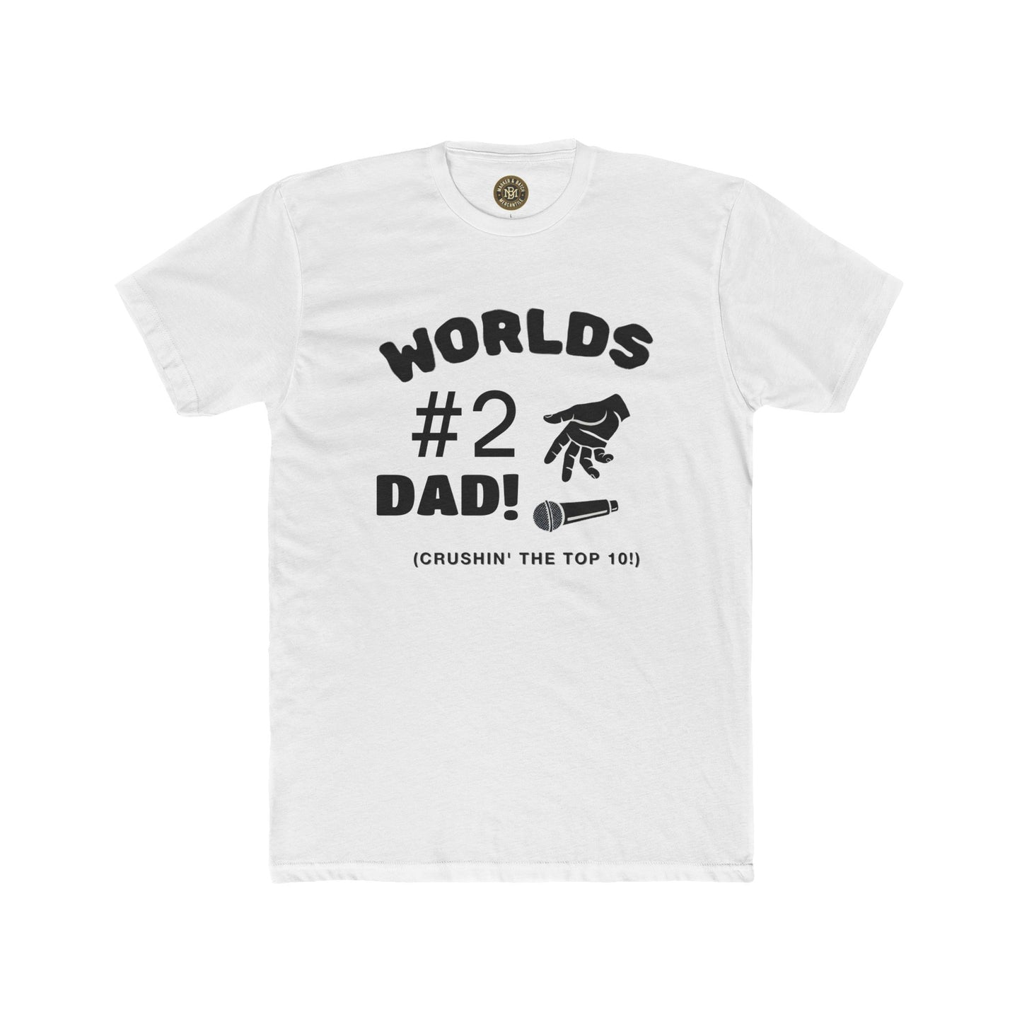 World's #2 Dad Cotton Crew Tee - Perfect Father's Day Gift!